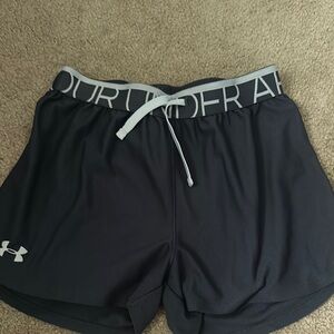 Under Armour Black and Gray Athletic Performance Shorts